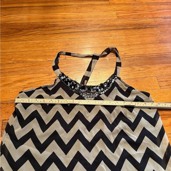 COPY - 🖤 Charlotte Russe Chevron Beaded Halter Top - Picture 3 of 6